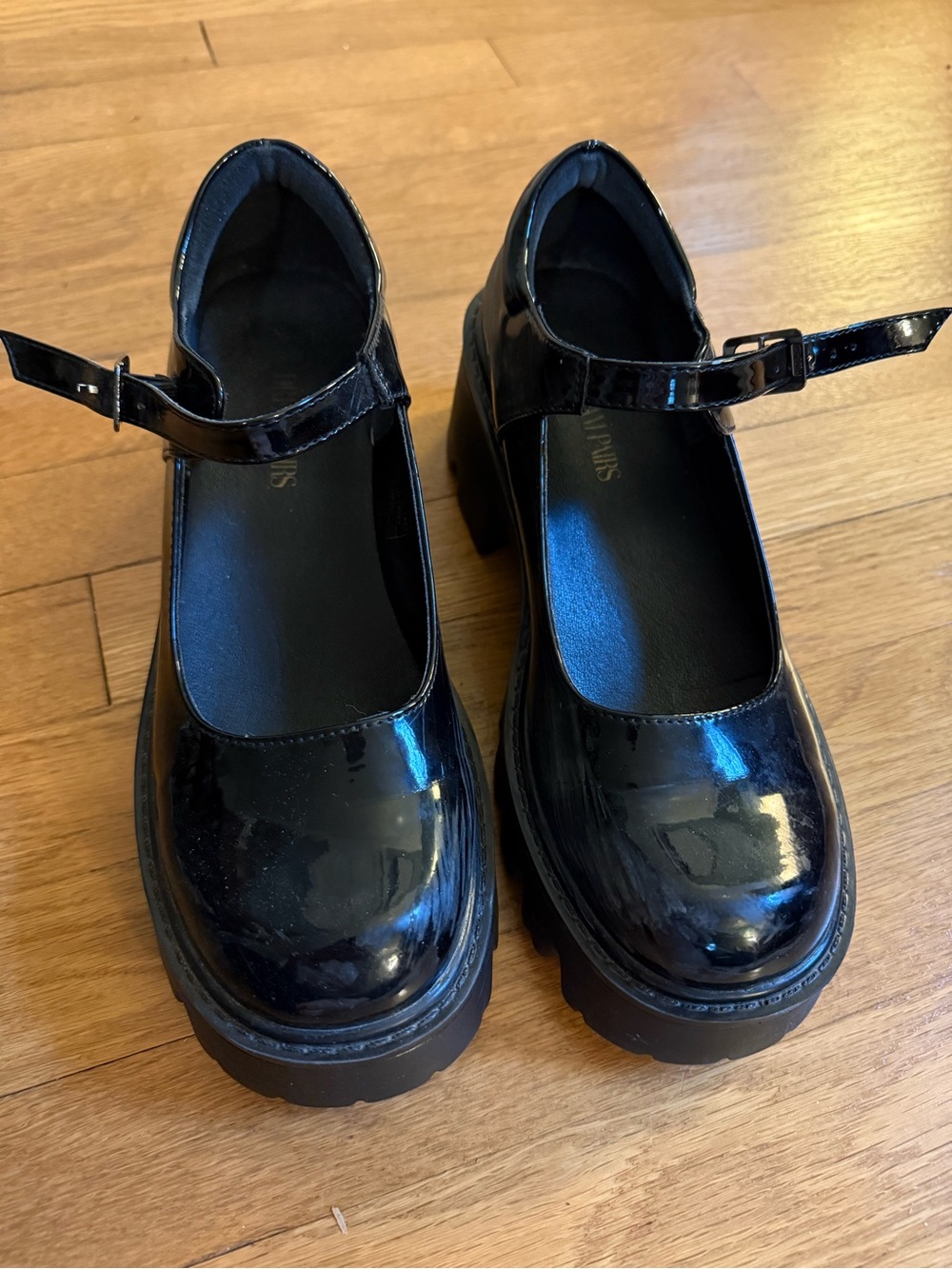 Women’s Black Patent Mary Jane Platform Shoes